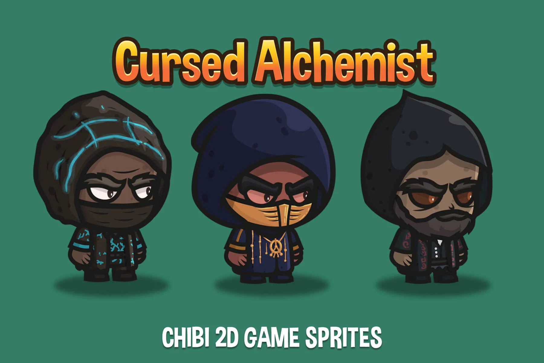 Chibi Cursed Alchemist Character Sprites