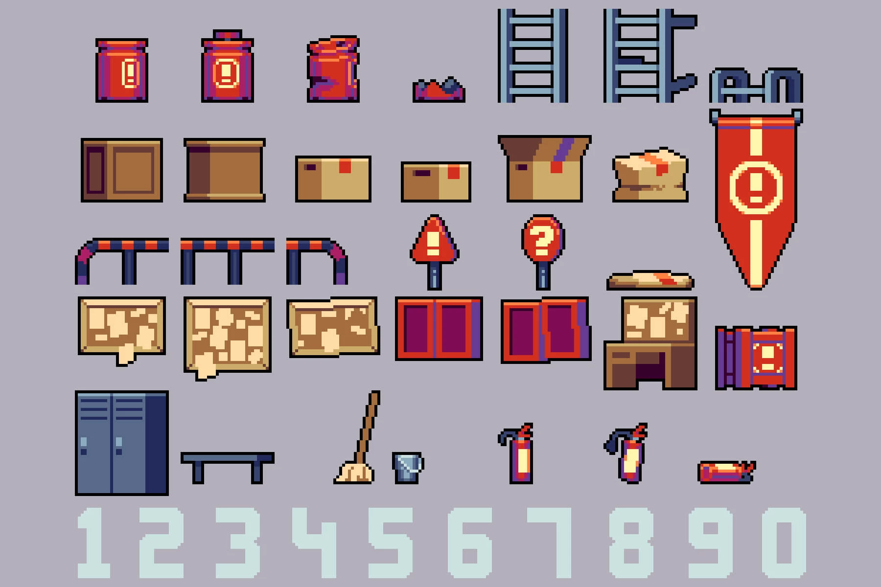 Industrial Zone Tileset Pixel Art
