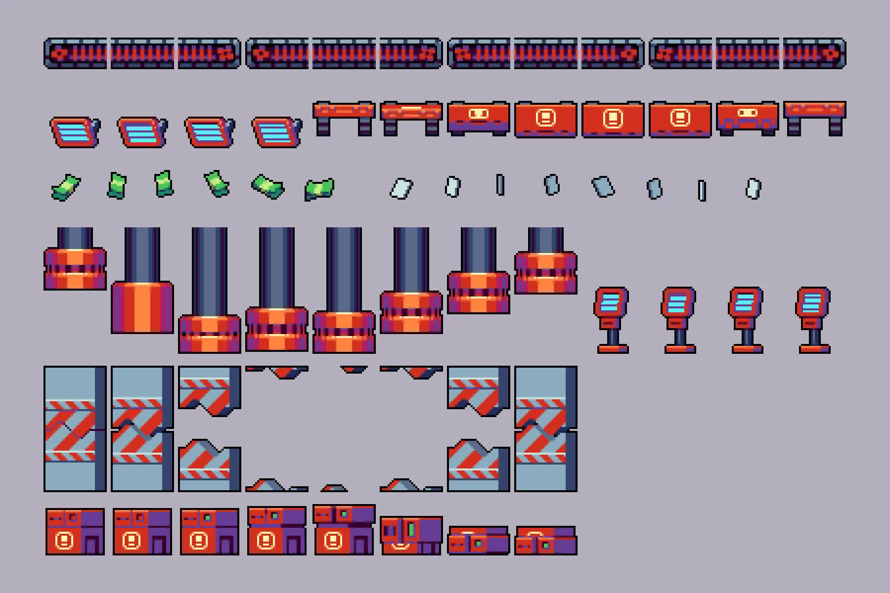 Industrial Zone Tileset Pixel Art