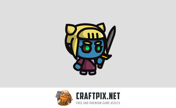 Dark Elf Tiny Style 2D Character Sprites