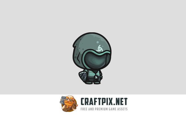 Ghost Knight Chibi Character Sprites