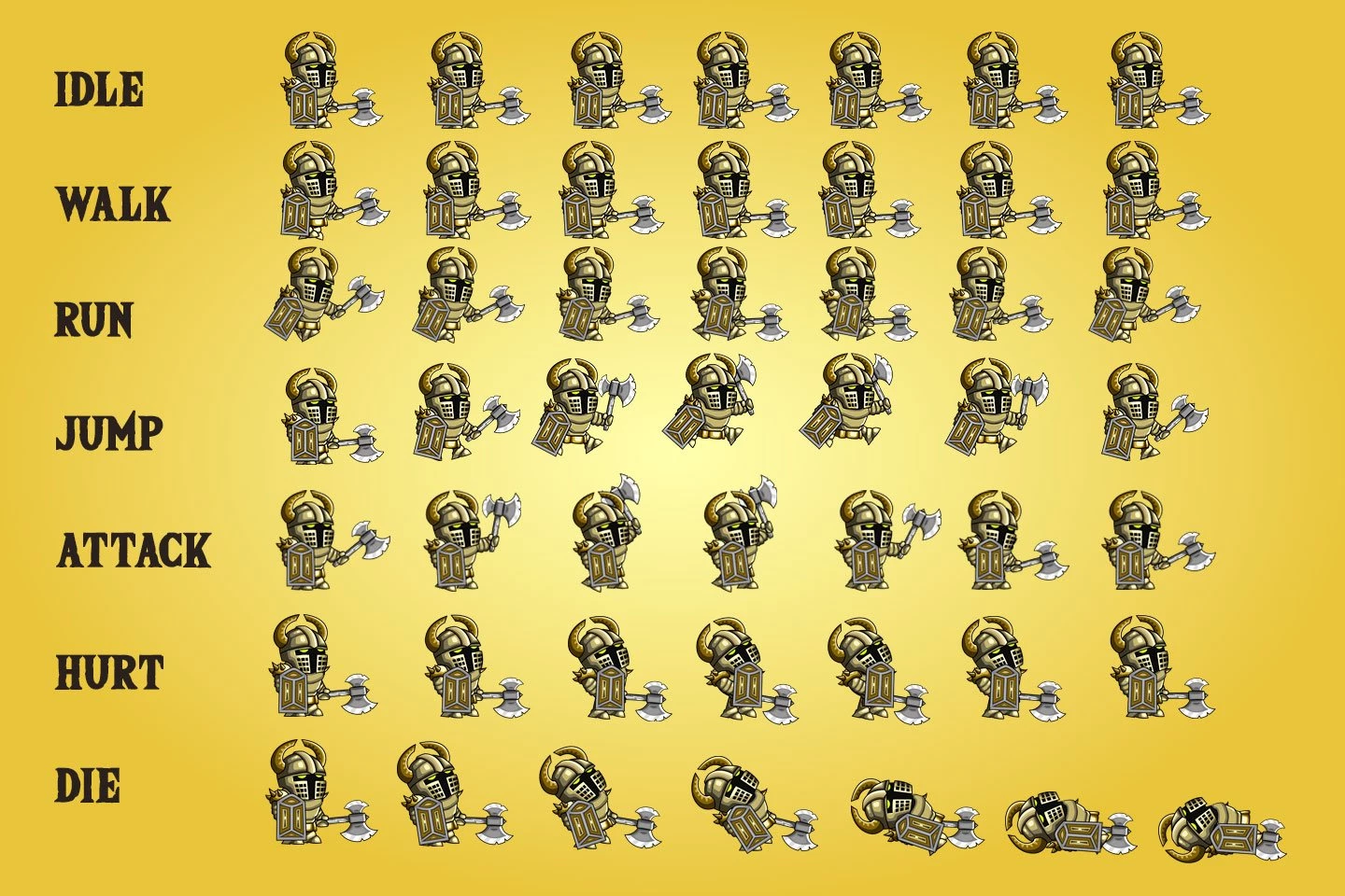 2D Fantasy Knight Character Sprite