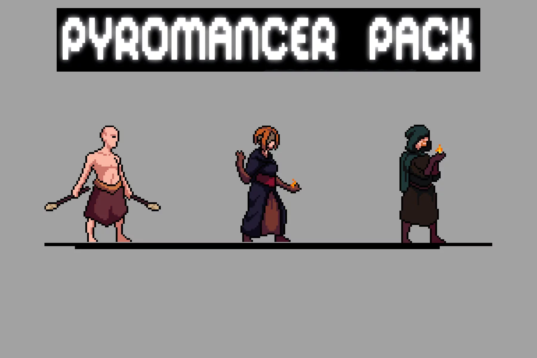 Pyromancer Character Sprite Sheets Pixel Art