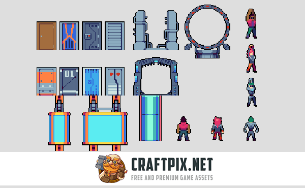 Doors and Portals Pixel Art Asset Pack