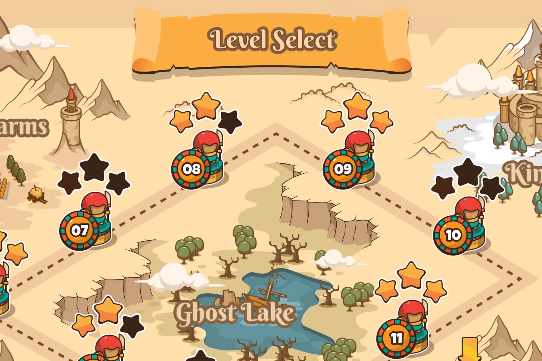 Level Map Asset Pack for Fantasy Game