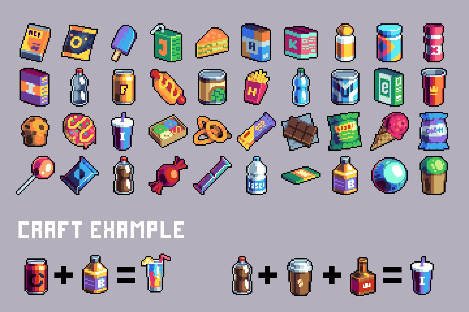 Street Snacks Pixel Art 32×32 Icon Pack