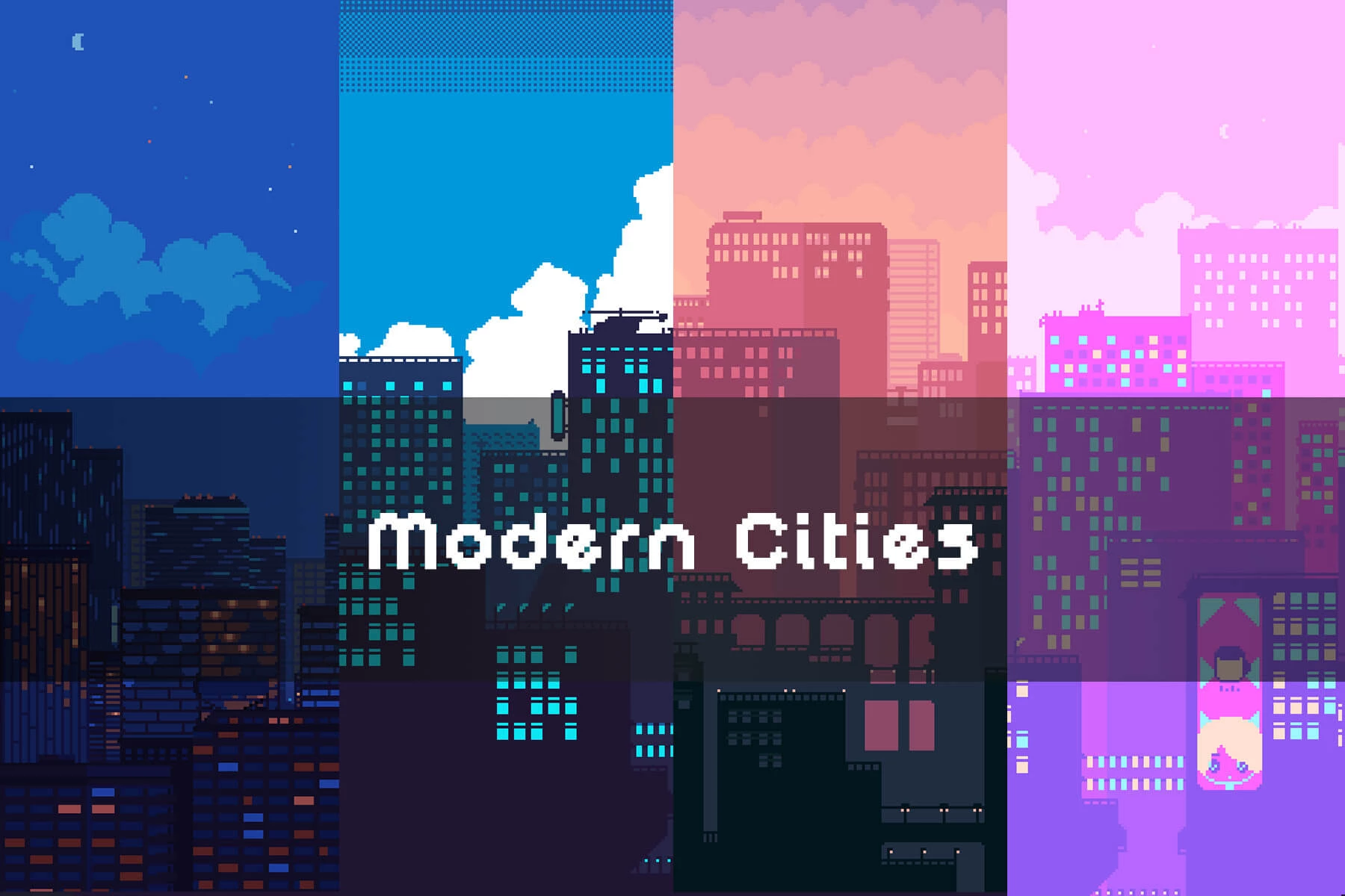 City Backgrounds Pixel Art