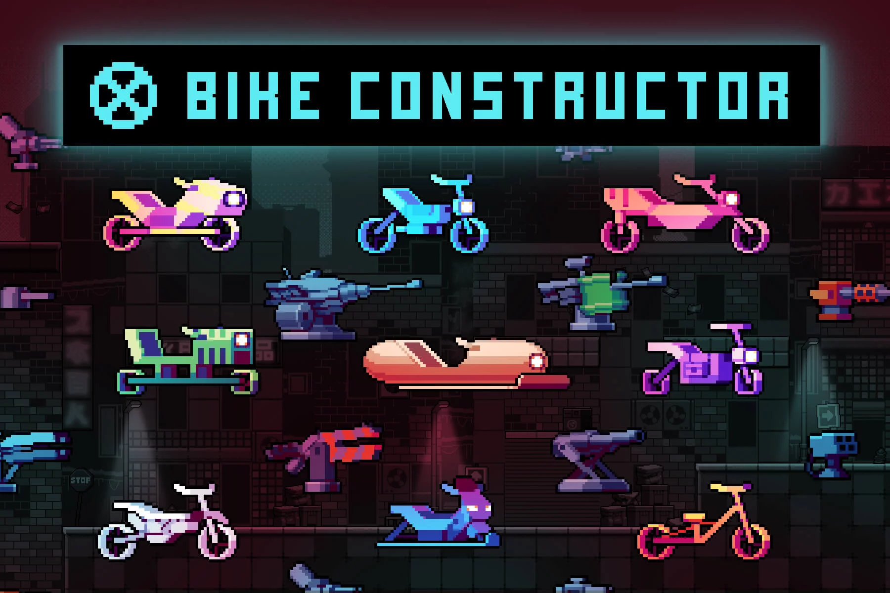 Bike Constructor Pixel Art