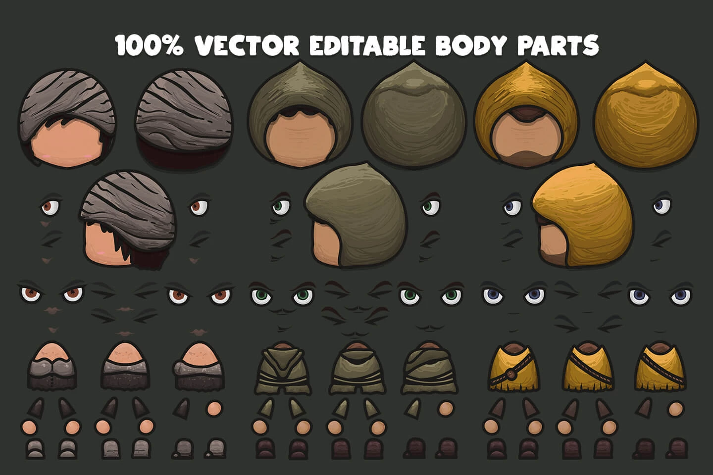 Citizen, Inspector, Assistant 4-Direction Character Sprites