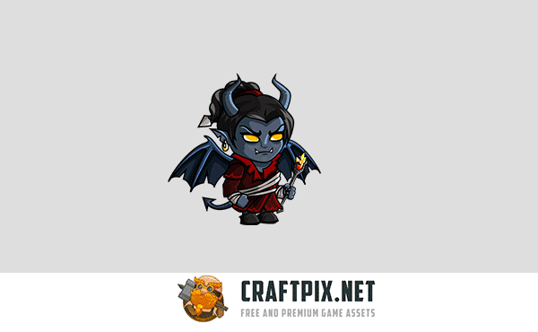 2D Fantasy Demon Character Sprites