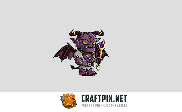 2D Fantasy Demon Character Sprites