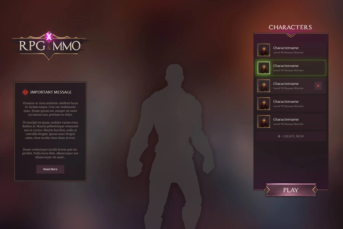 RPG and MMO UI X