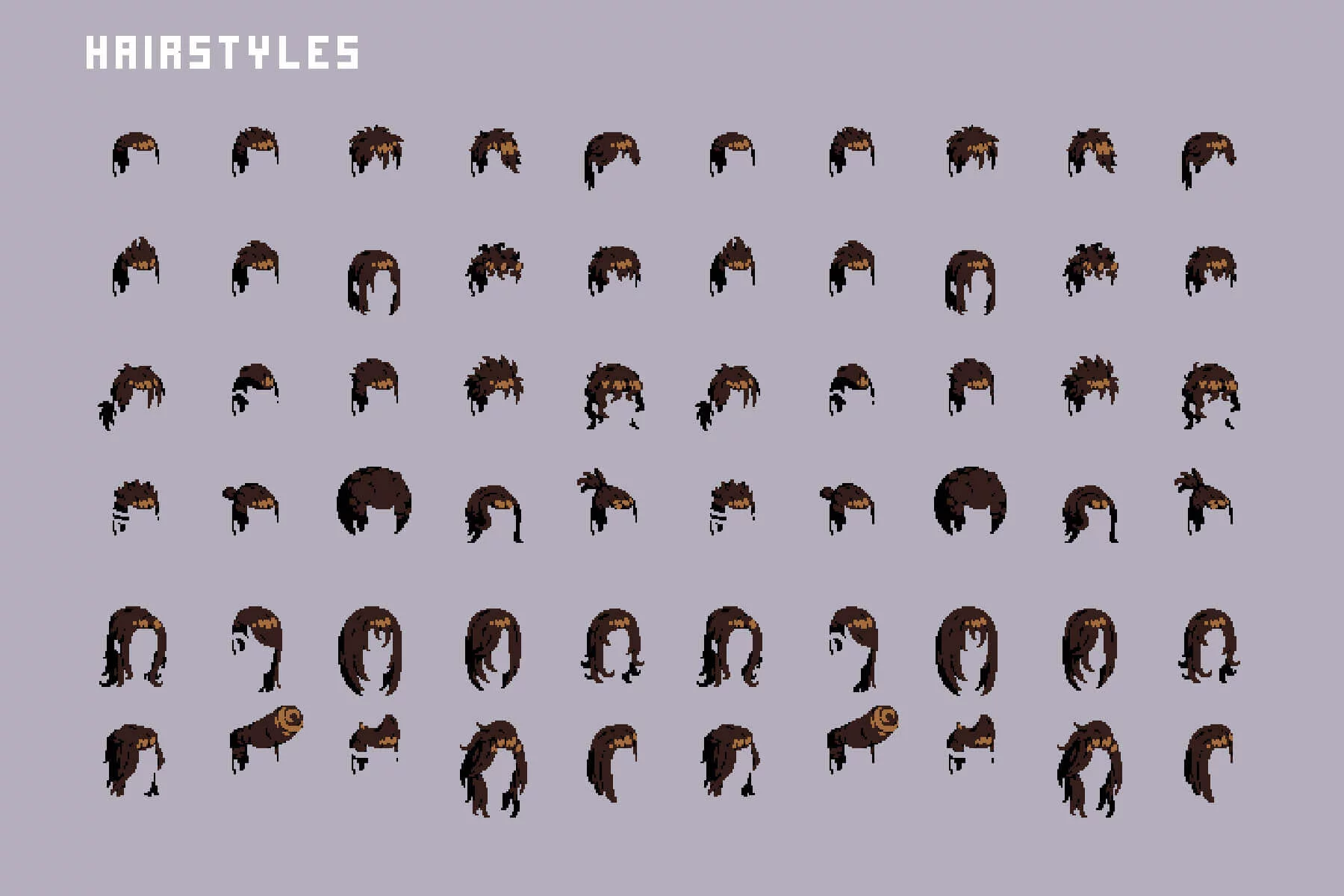 Cyberpunk Dialogue Pixel Character Portrait Builder Pack