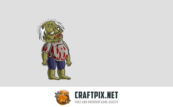 2D Game Zombie Character Sprite 3
