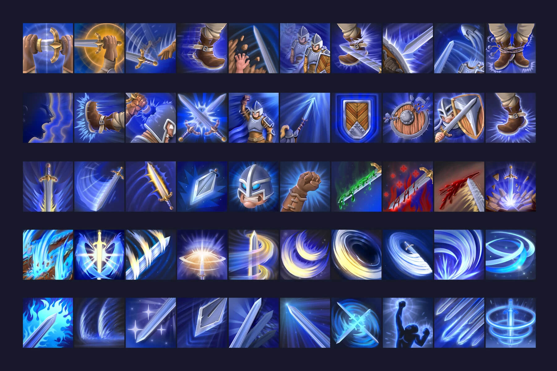 RPG Swordsman Skill Icons
