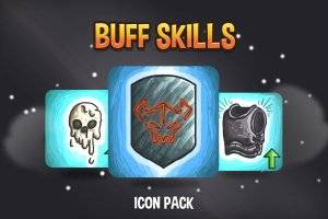 Buff技能RPG图标包：角色能力增强矢量素材