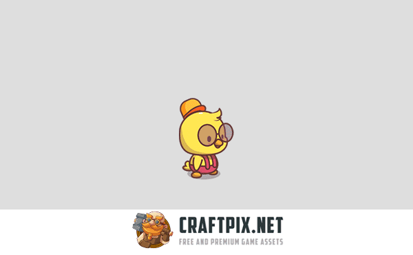 Cute Chick Game Character Sprites