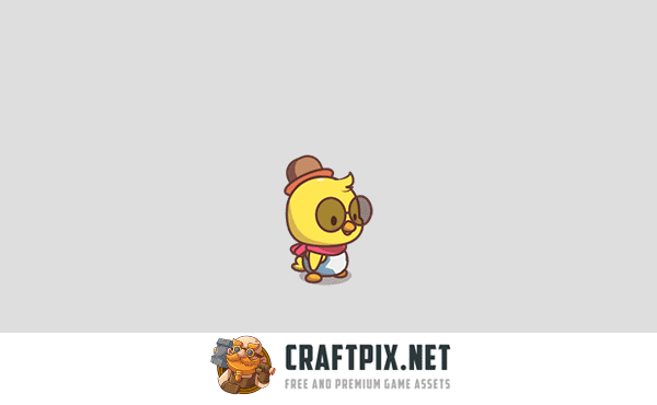 Cute Chick Game Character Sprites