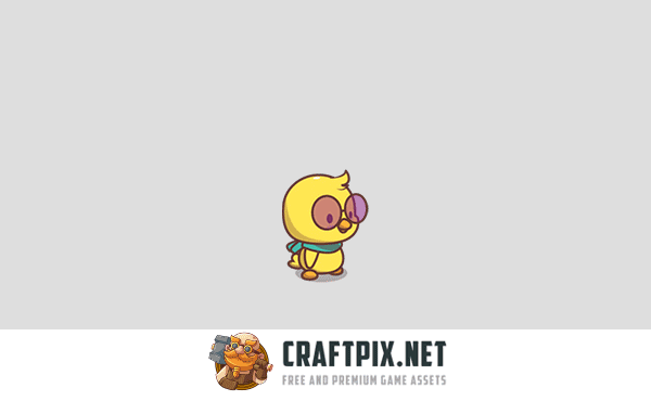 Cute Chick Game Character Sprites