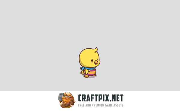 Cute Chick Game Character Sprites