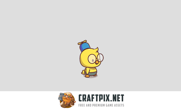 Cute Chick Game Character Sprites