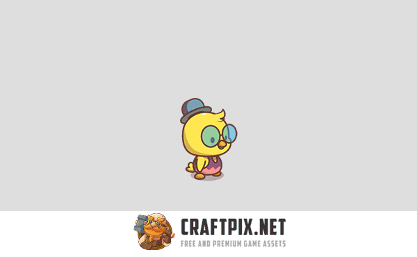 Cute Chick Game Character Sprites