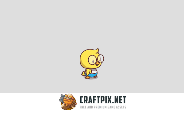 Cute Chick Game Character Sprites