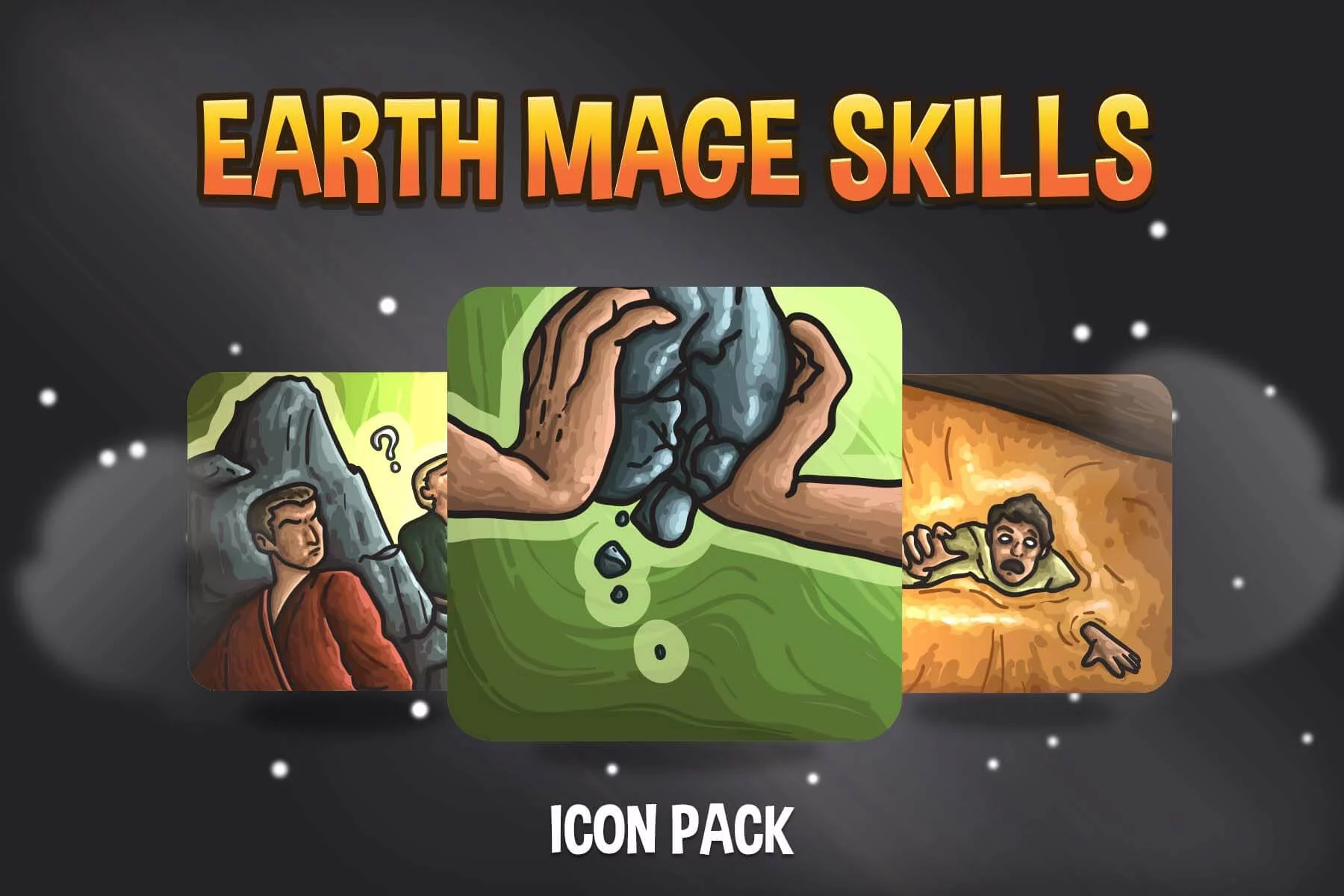 Earth Mage Skills Icon Pack