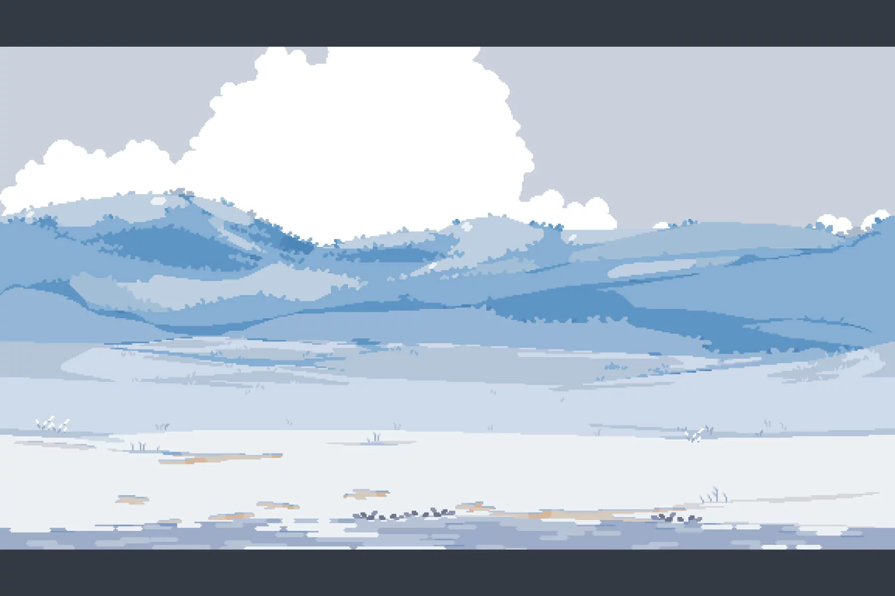 Winter Nature Pixel Game Backgrounds