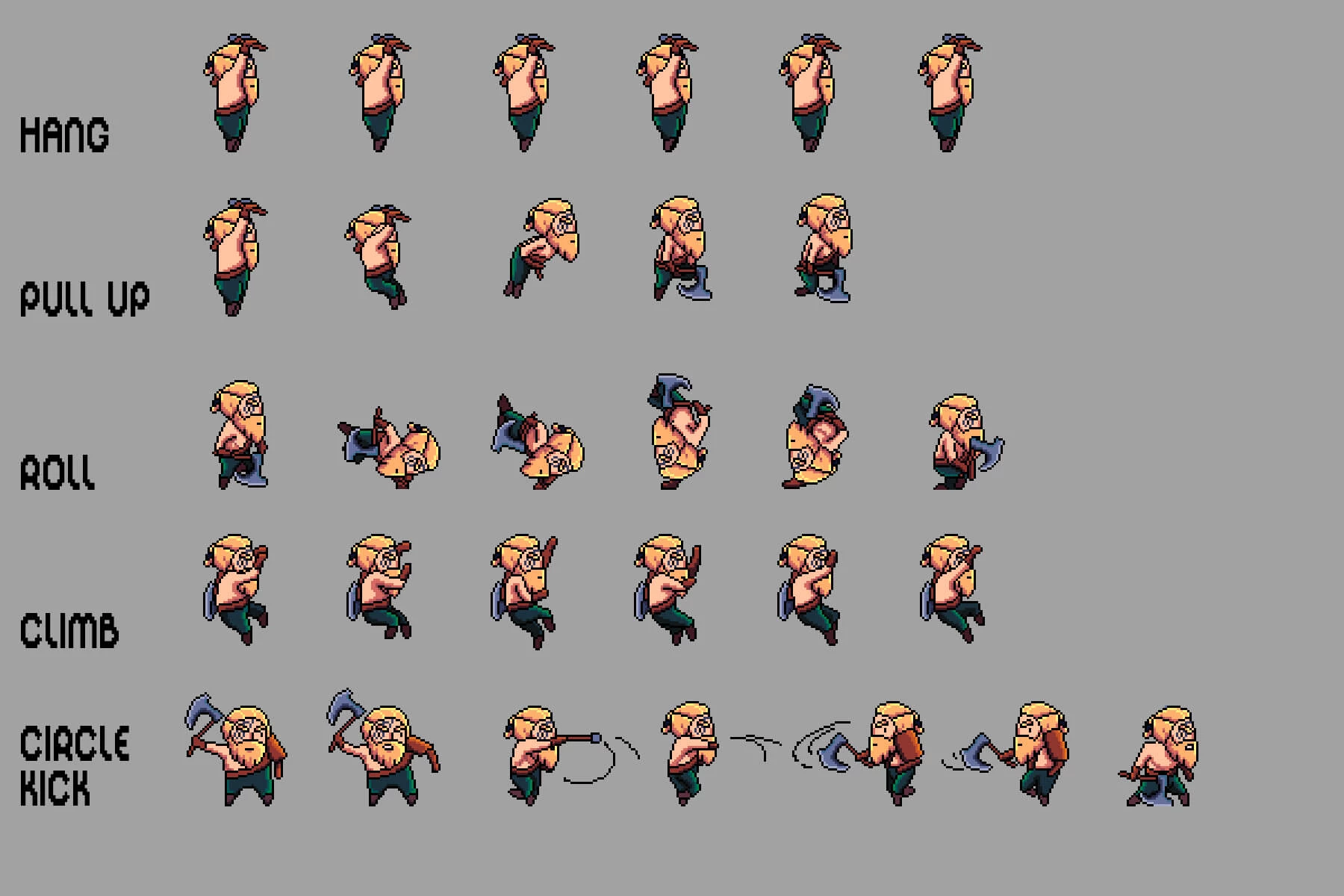 Warrior Sprite Sheets Pixel Art Pack 2