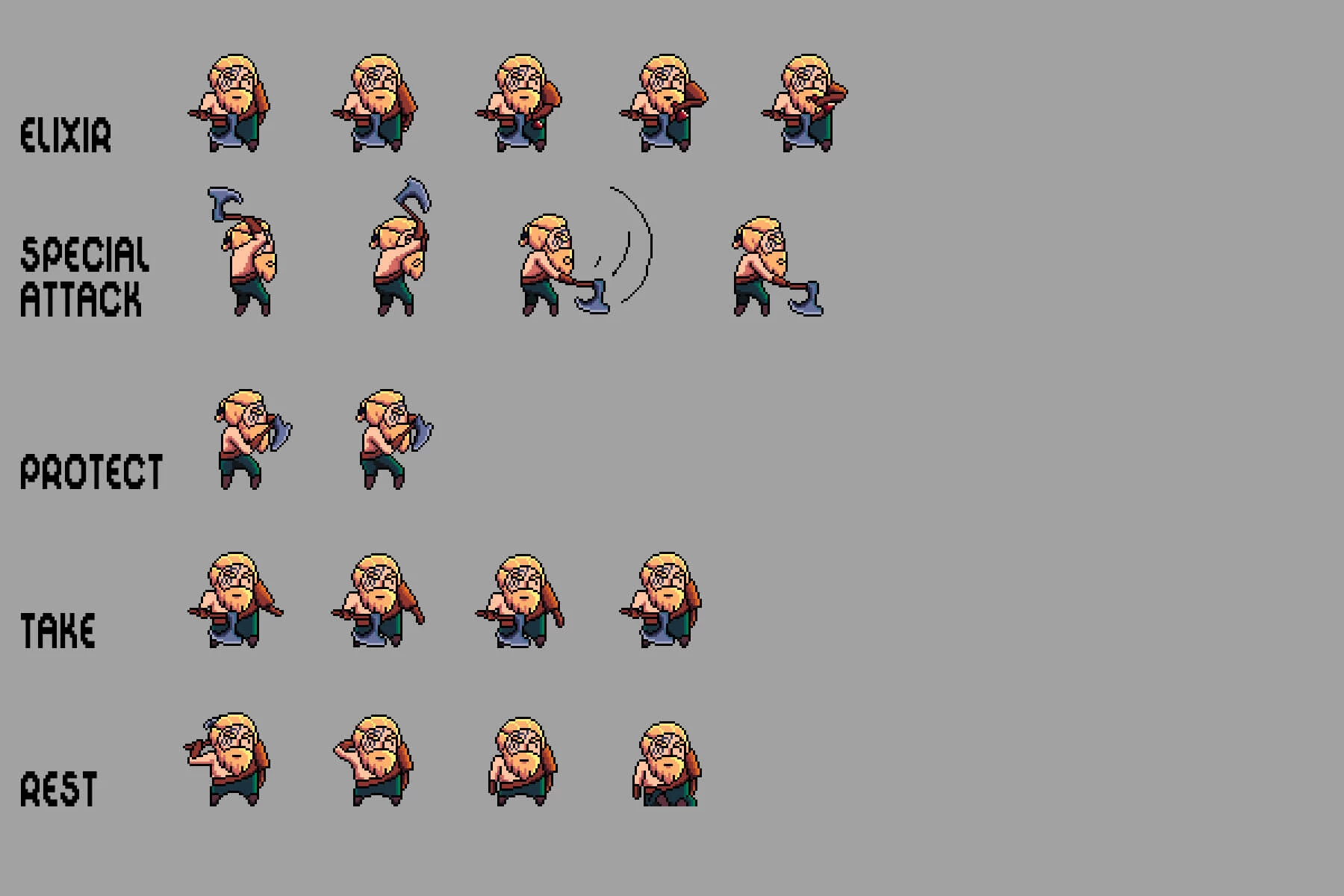 Warrior Sprite Sheets Pixel Art Pack 2