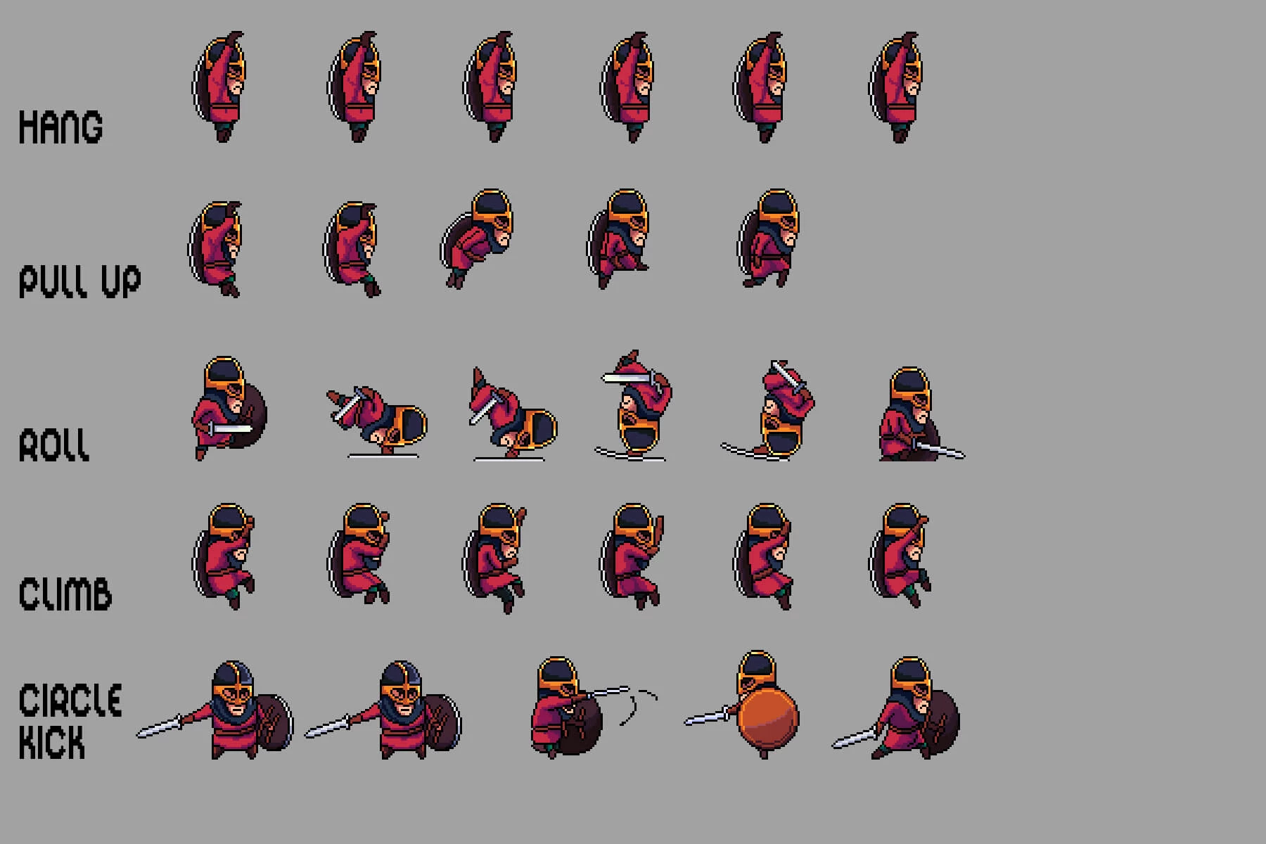 Warrior Sprite Sheets Pixel Art Pack 2