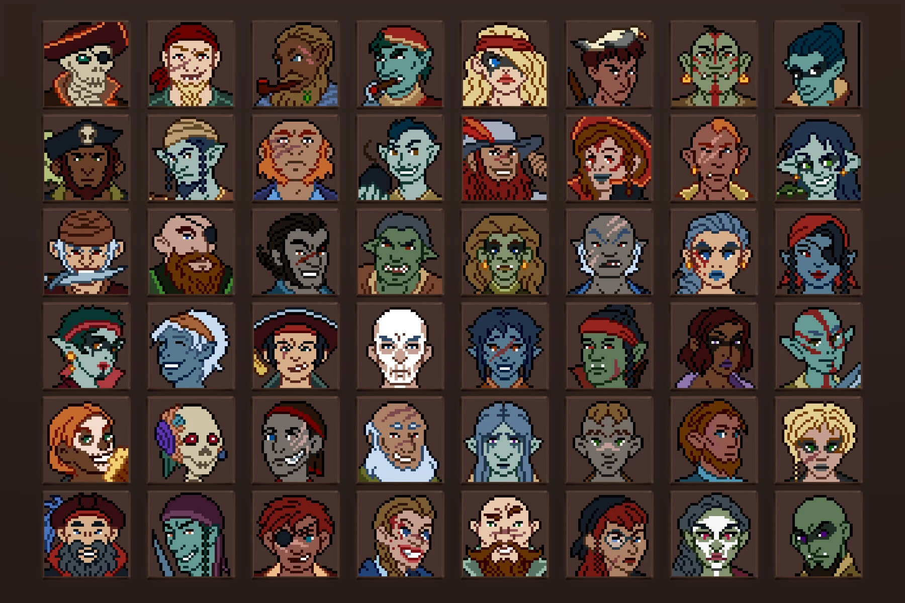 Pirate 32×32 Icons Pixel Art