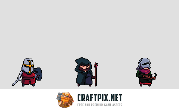 RPG Heroes Pixel Art Asset Pack