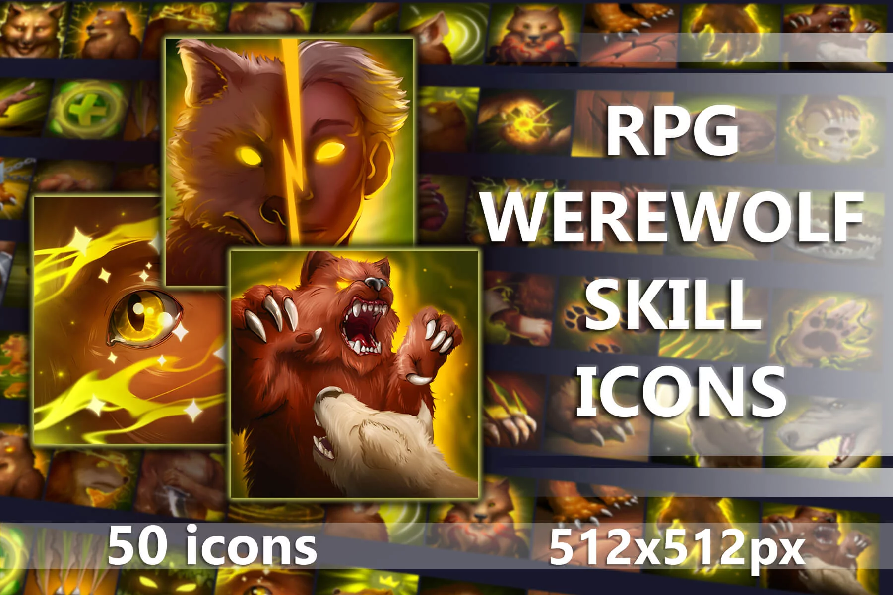 RPG Werewolf Skill Icons