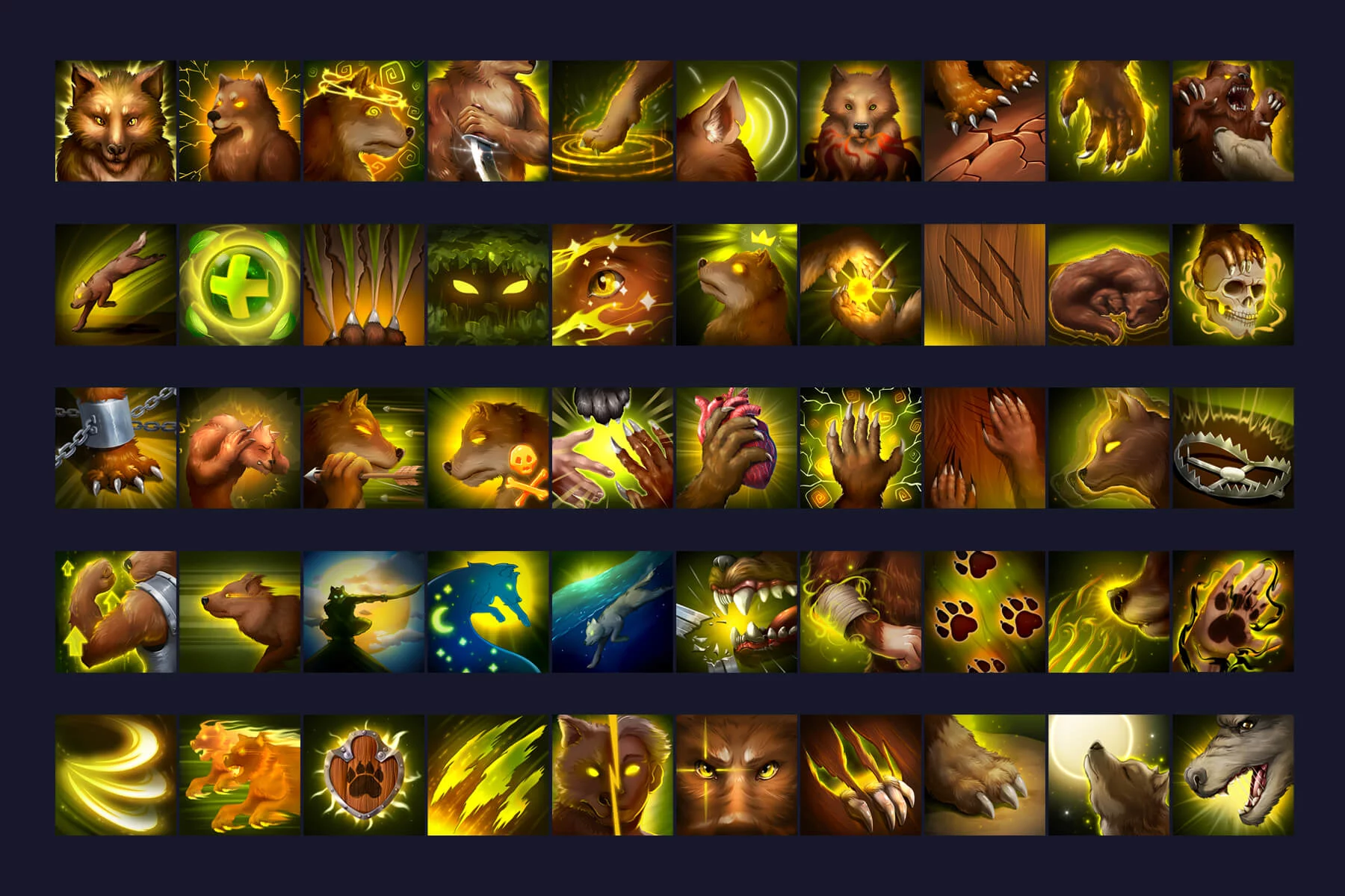 RPG Werewolf Skill Icons