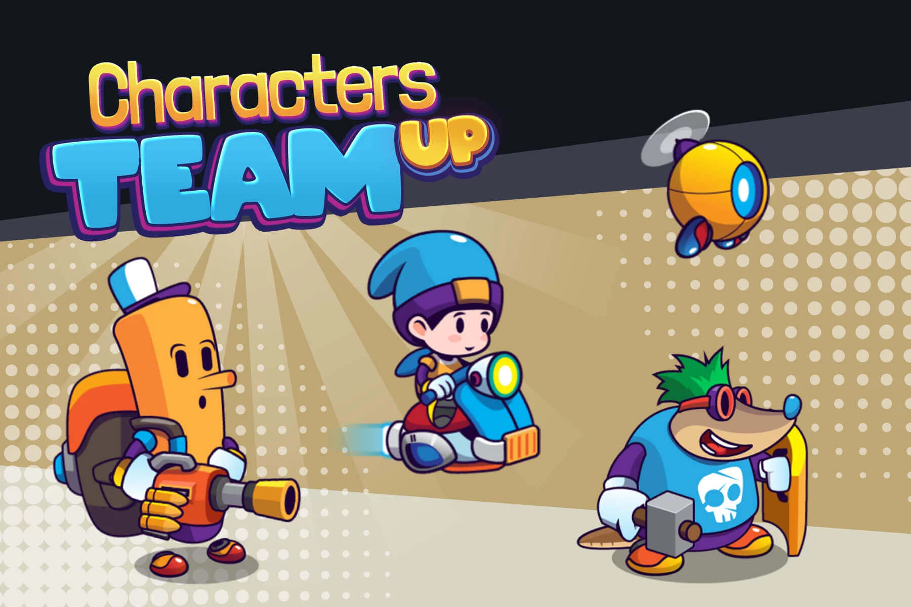 Main Character Team Up Sprites Pack V1
