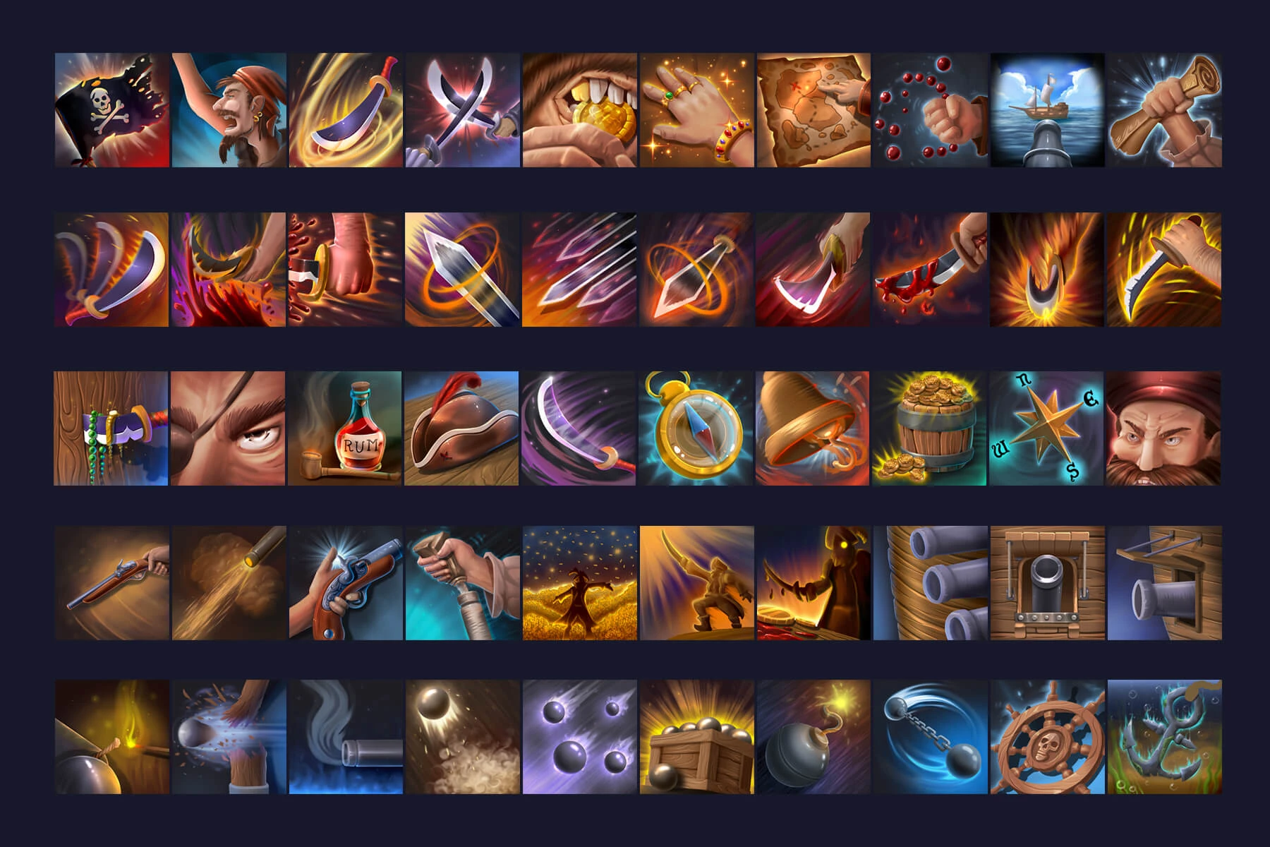 RPG Pirate Skill Icons
