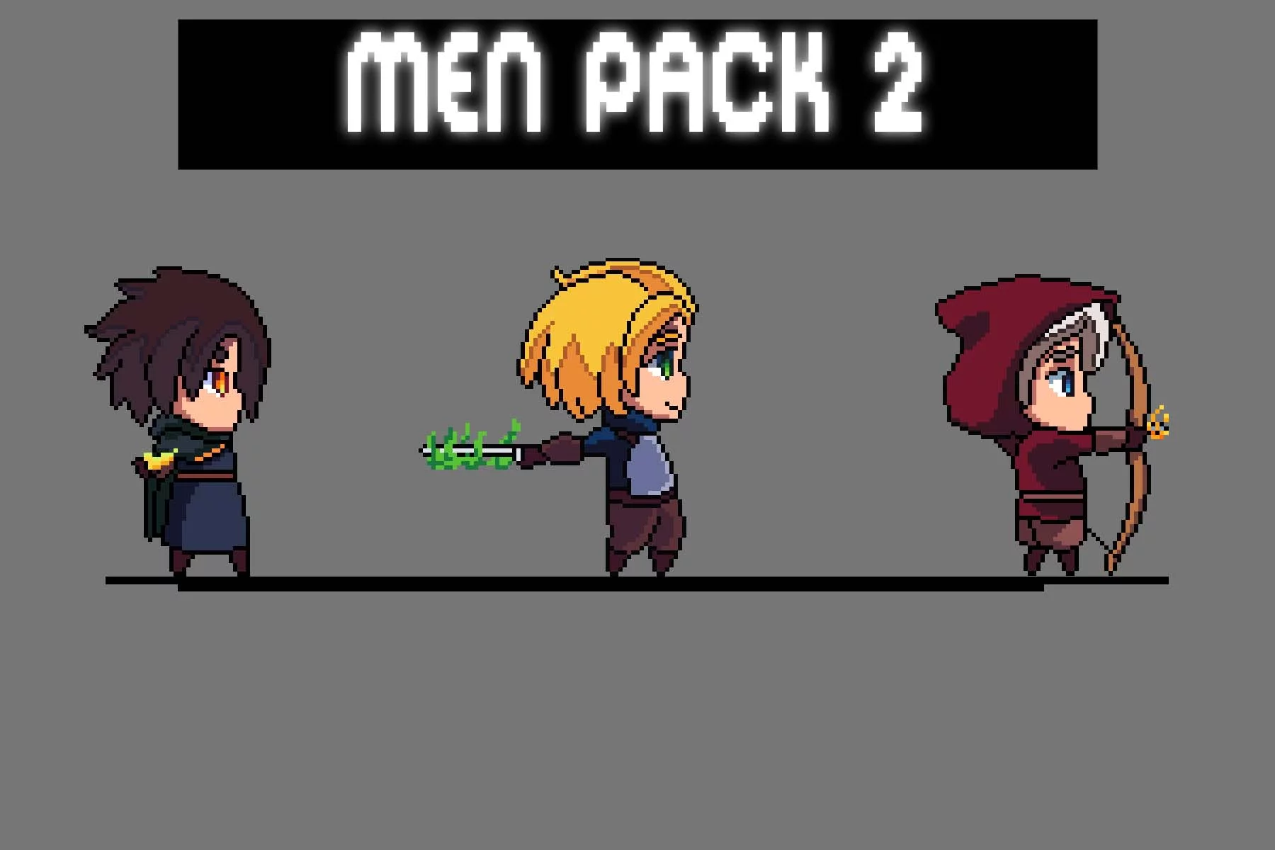 Fantasy Chibi Male Sprites Pixel Art