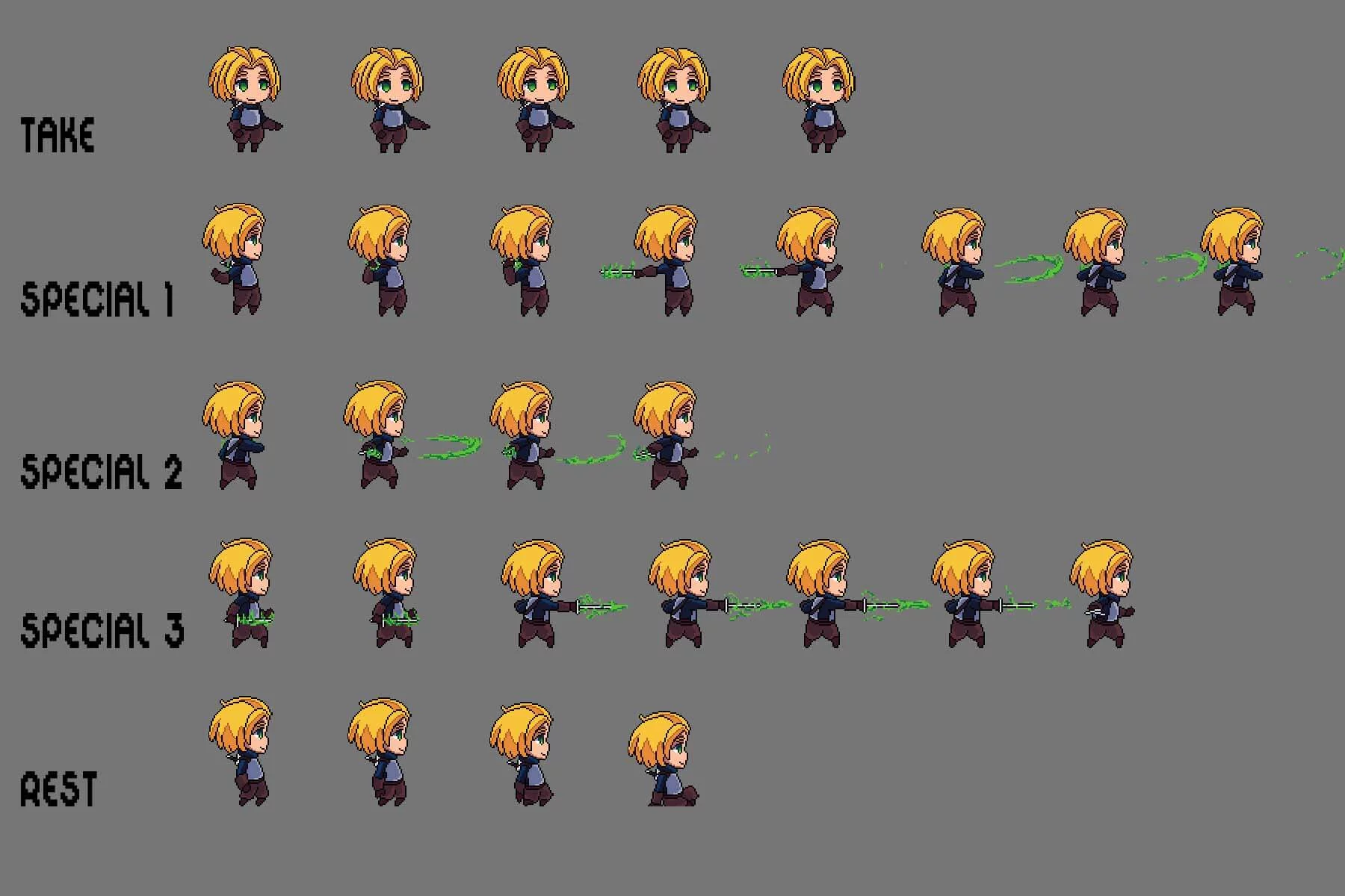 Fantasy Chibi Male Sprites Pixel Art