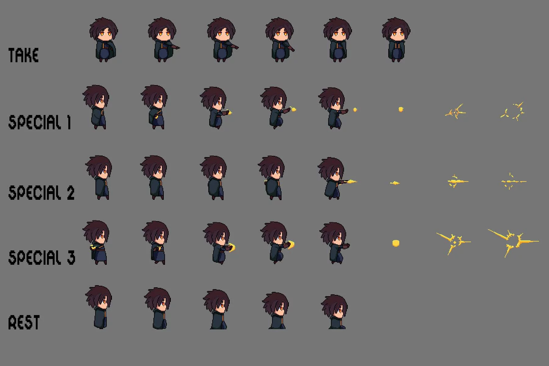 Fantasy Chibi Male Sprites Pixel Art
