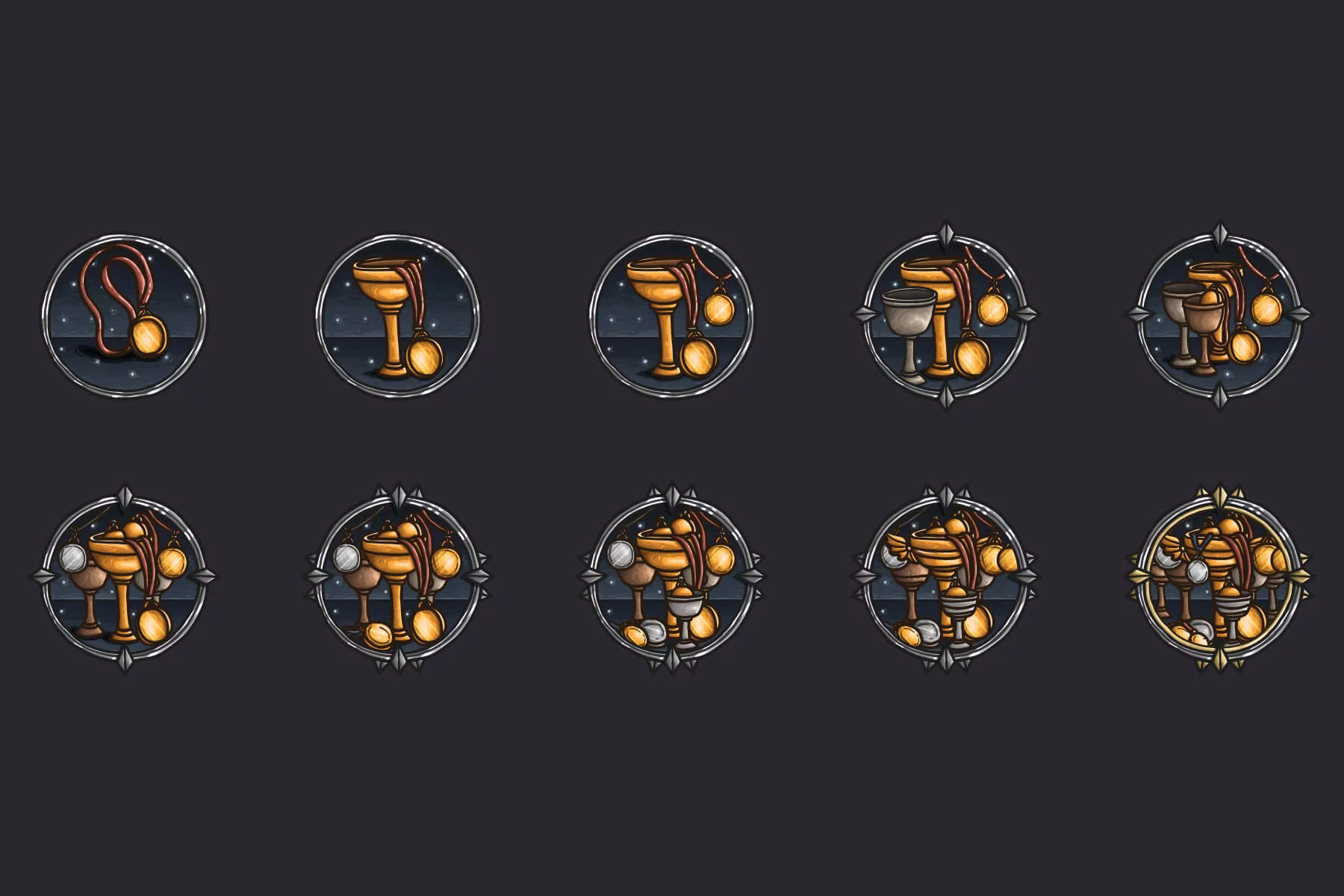 Game Achievement Vector RPG Icons