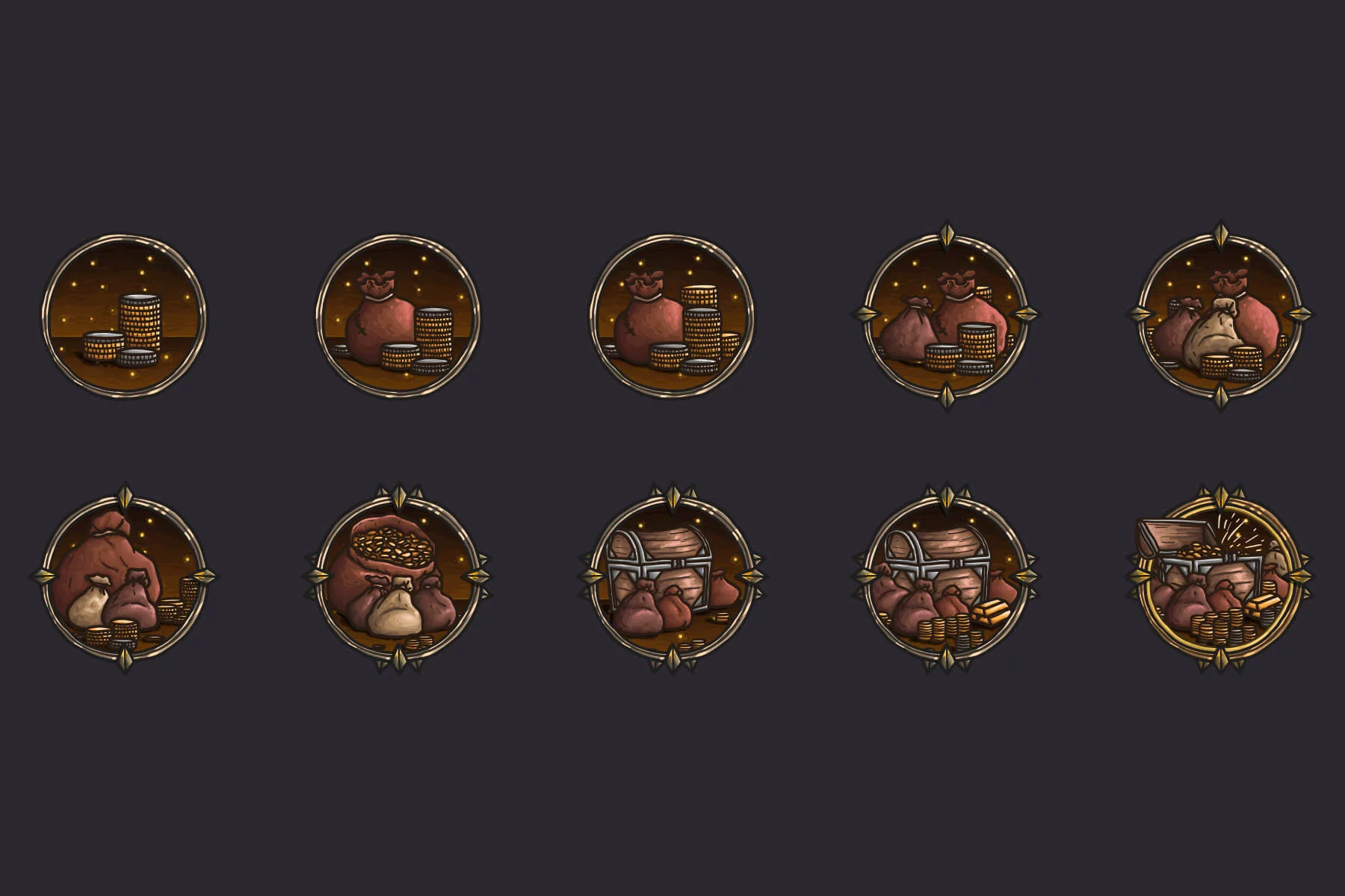 Game Achievement Vector RPG Icons