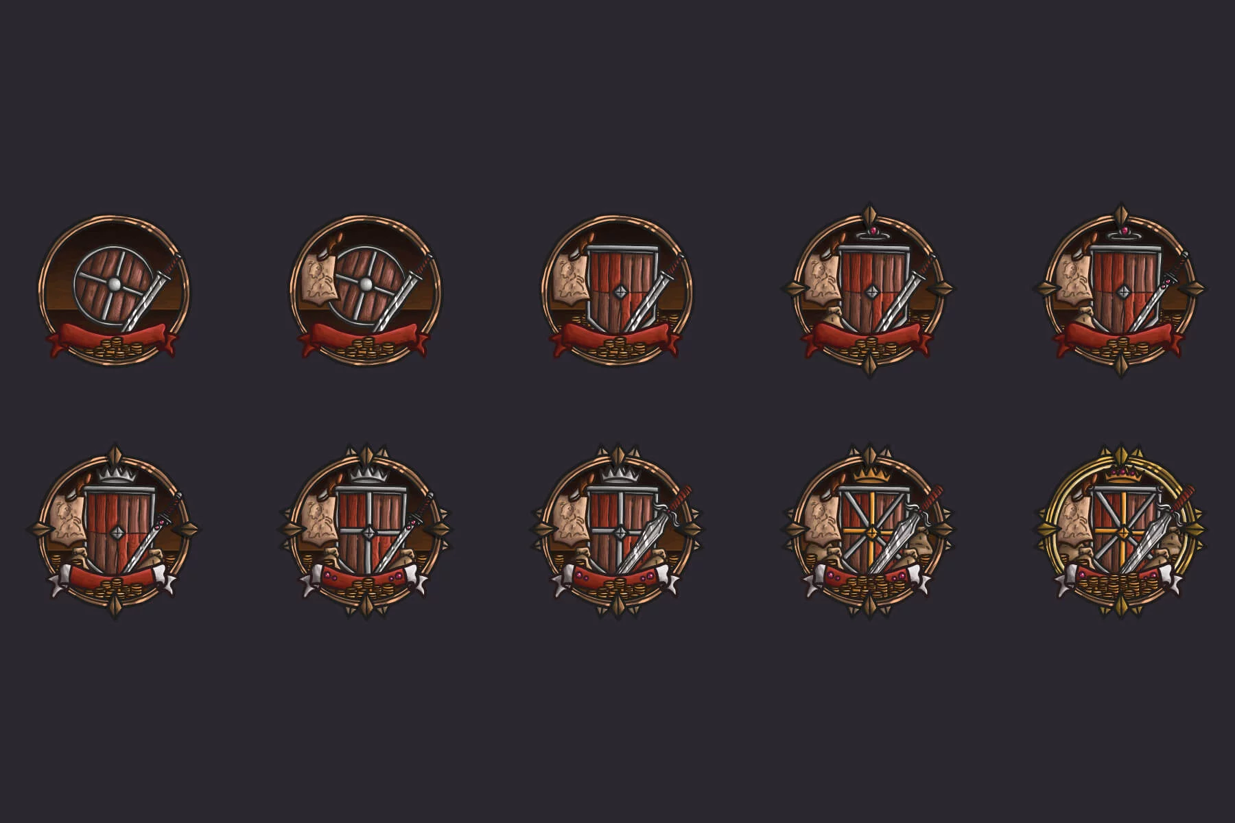 Game Achievement Vector RPG Icons