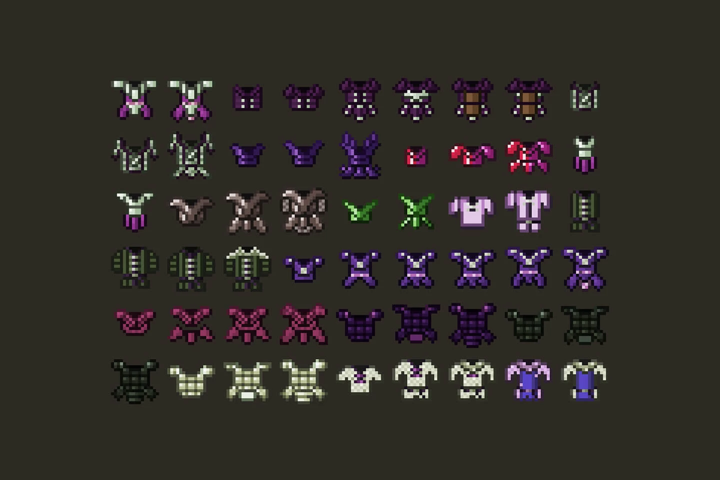 RPG Armor Icons Pixel Art Pack