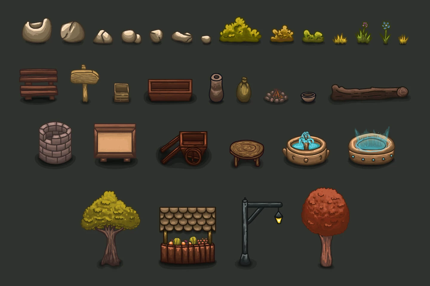 Autumn Medieval City 2D Tileset