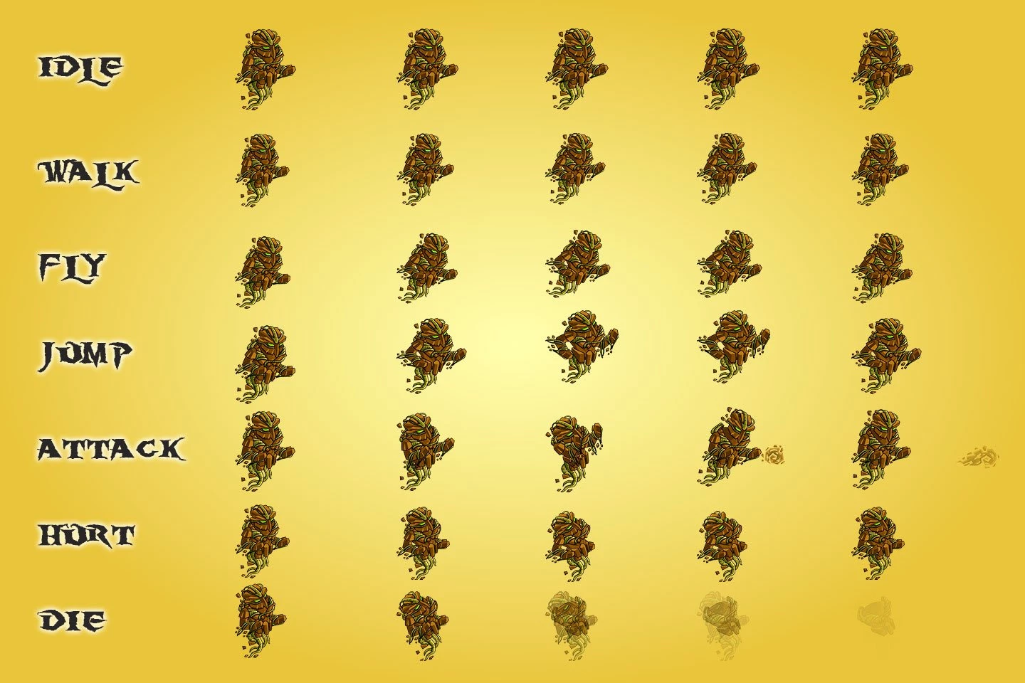 2D Fantasy Elemental Character Sprites