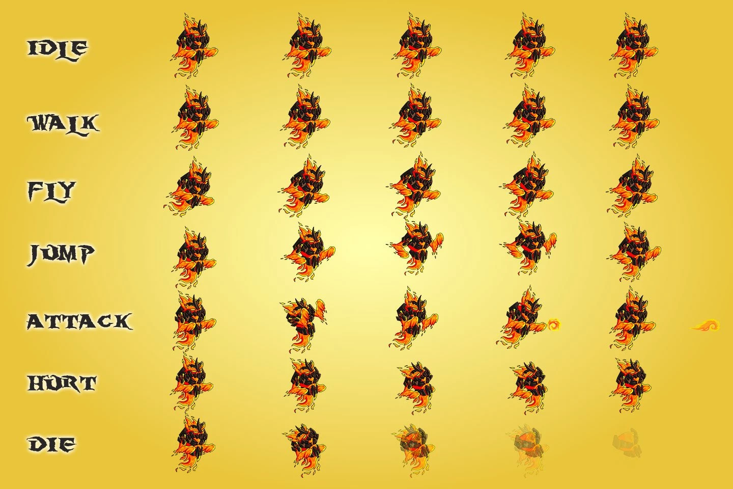 2D Fantasy Elemental Character Sprites