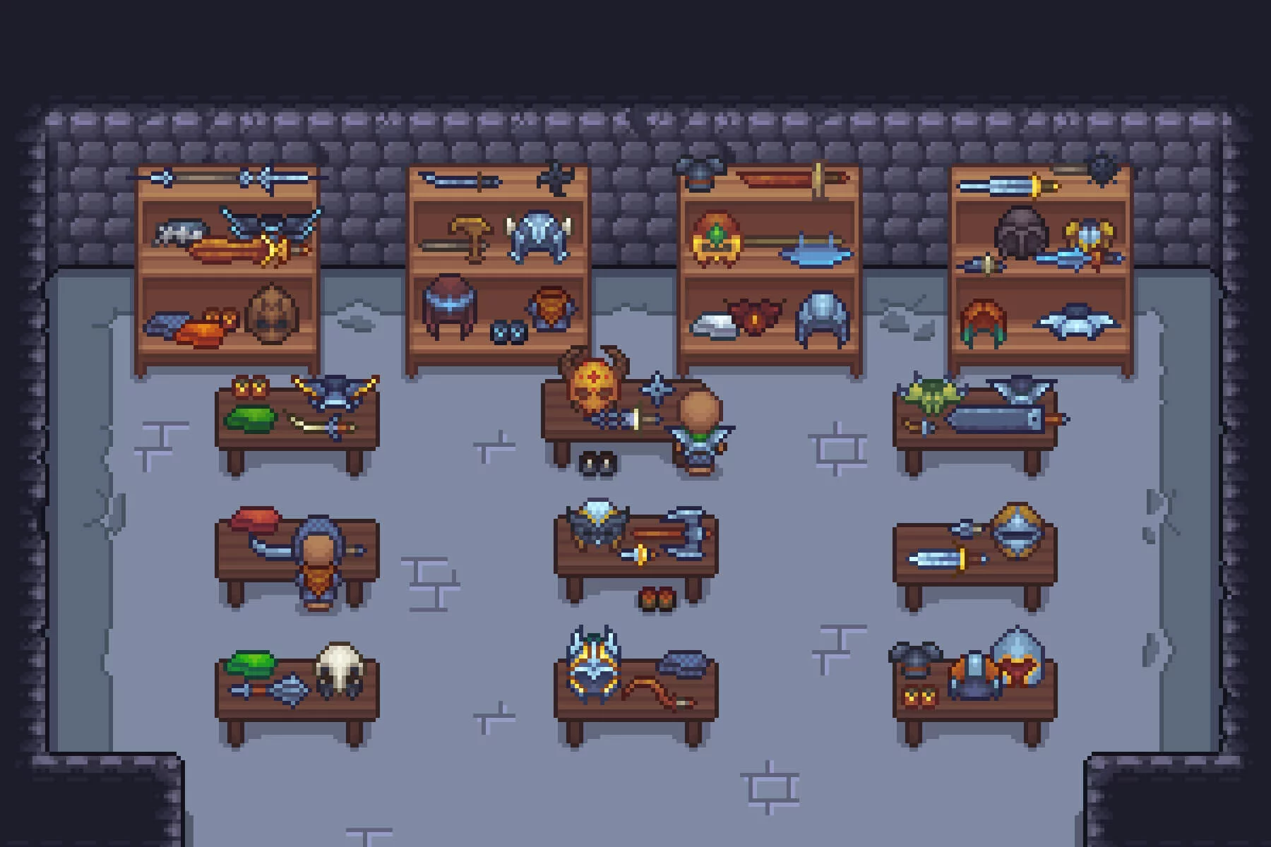 Armor and Weapons Pixel RPG Icons
