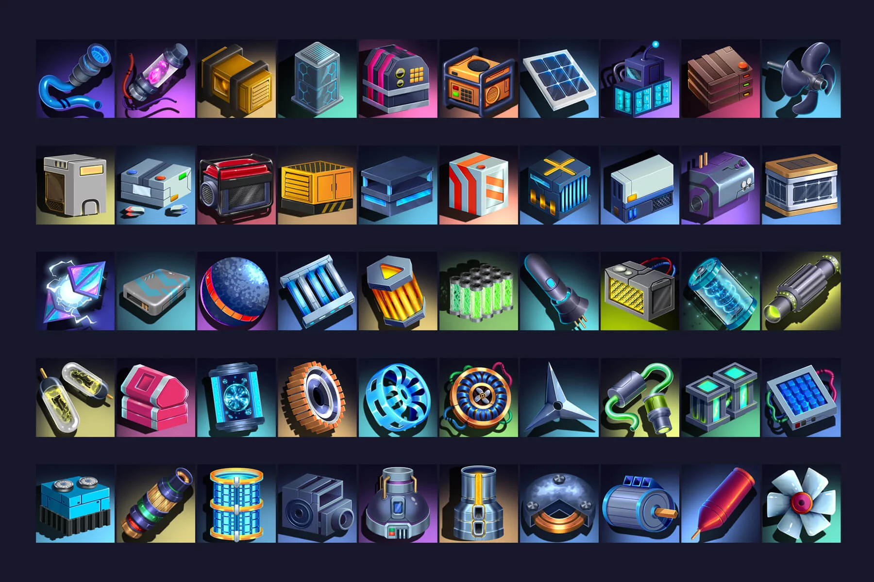 Cyberpunk Energy Items 512×512 Icon Pack